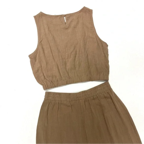 Linin blend Women's Beige set - Picture 6 of 11